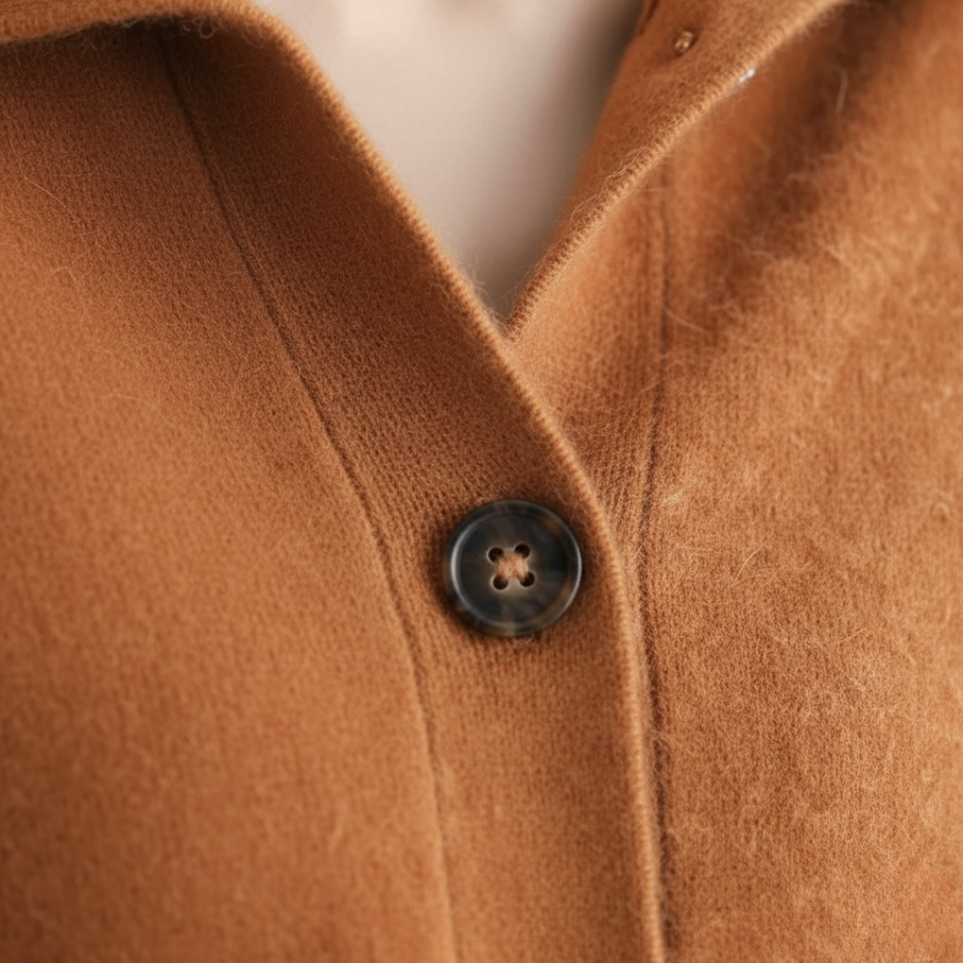 Cardigan en laine tricotée à boutons, manches longues, pour femmes