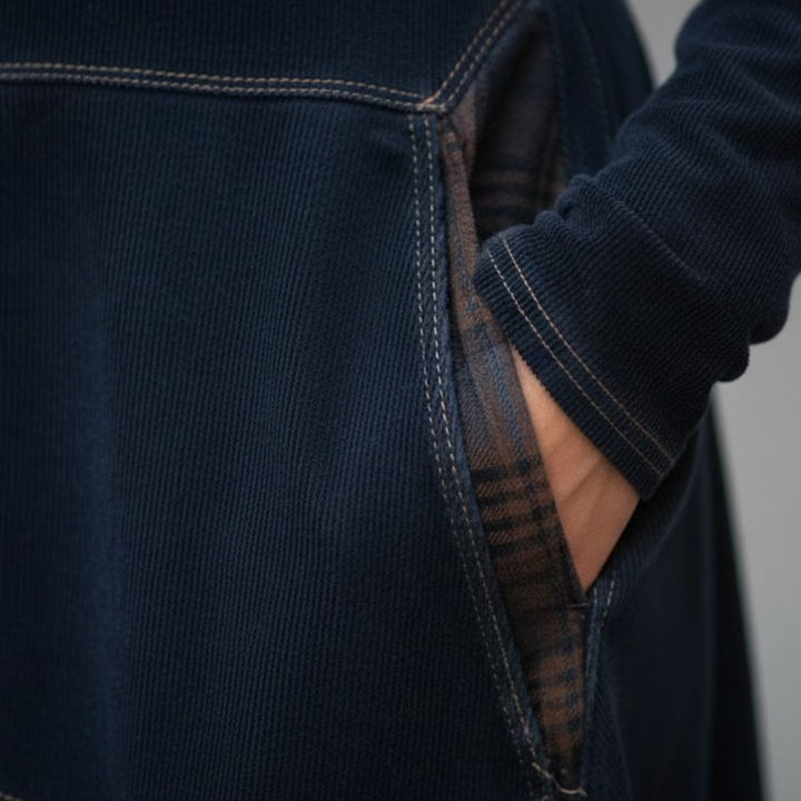 Robe longue vintage en polyester à carreaux imitation daim pour femmes