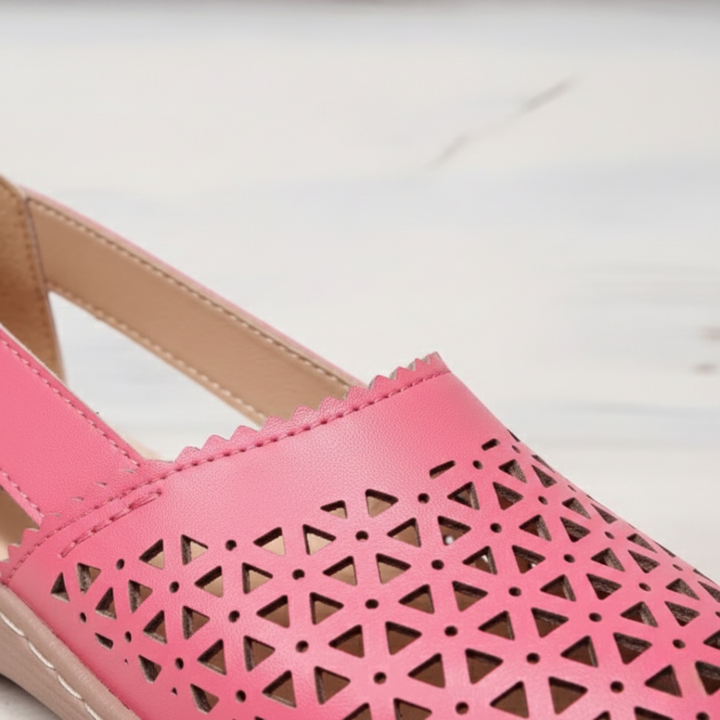 Zapatos ortopédicos sin cordones con recortes para mujer