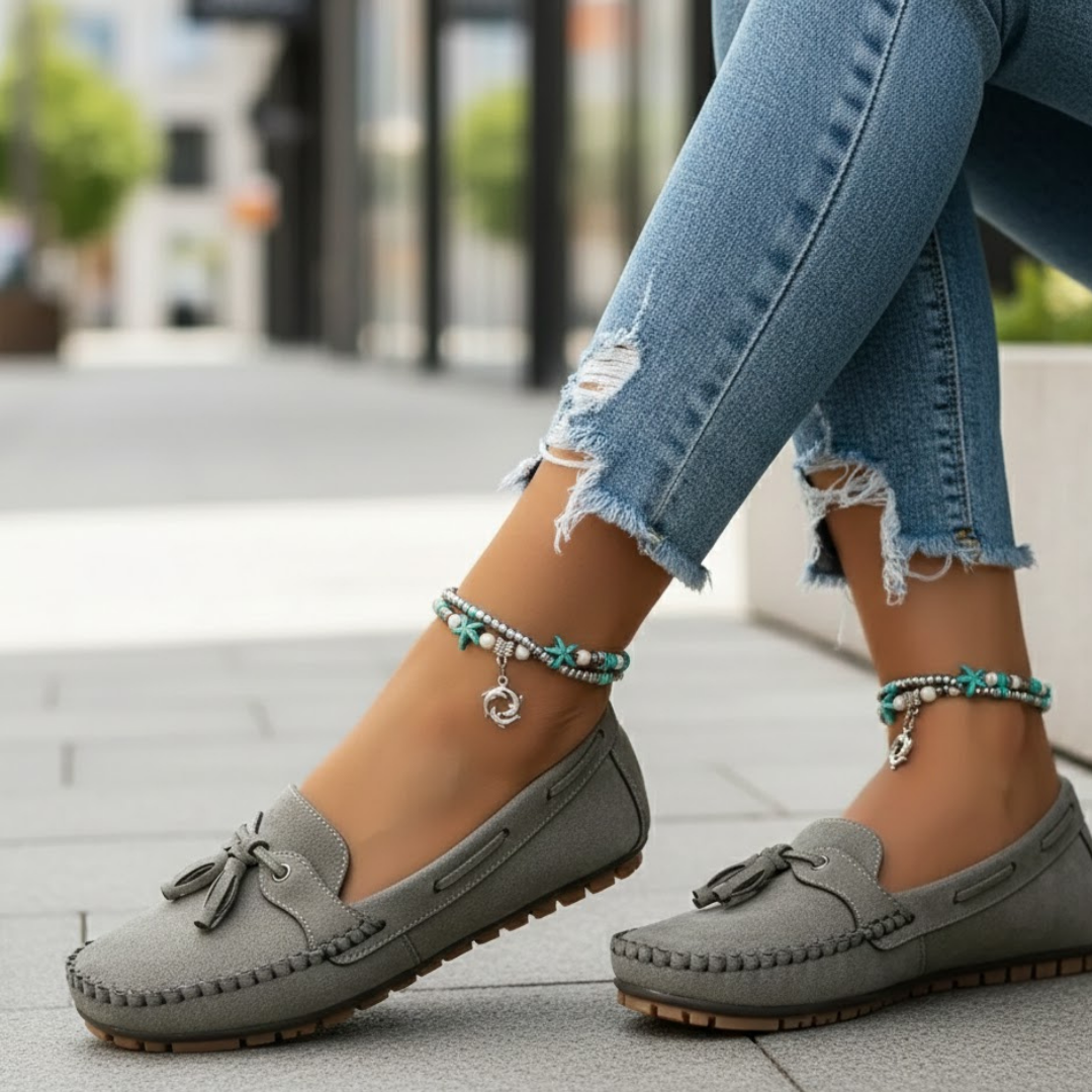 Zapatos ortopédicos para mujer con plantilla acolchada y diseño sin cordones