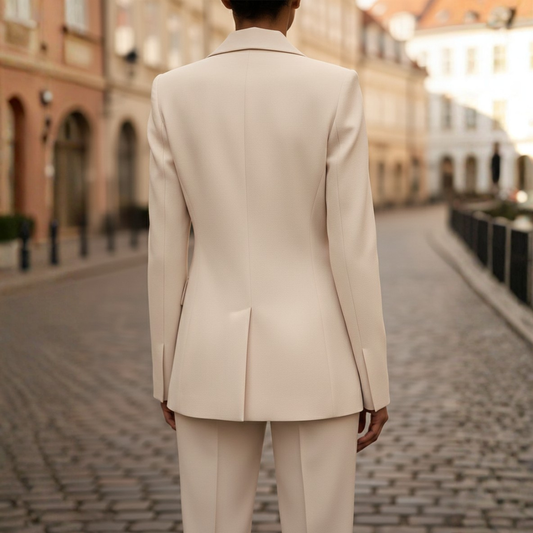 Ensemble tailleur Veste croisée Pantalon droit Femme