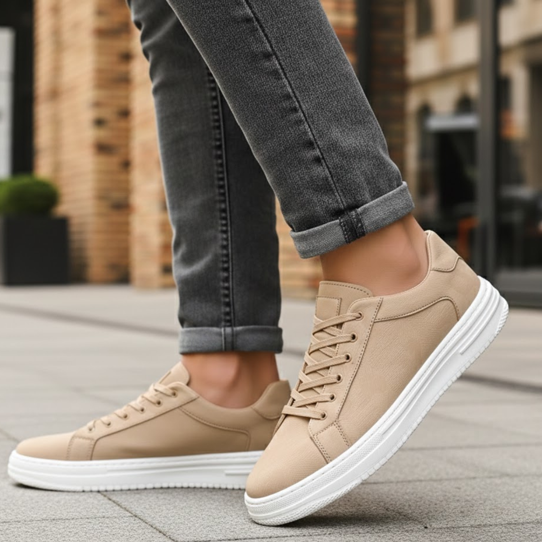 Zapatos de cuero con diseño texturizado y suela de caucho