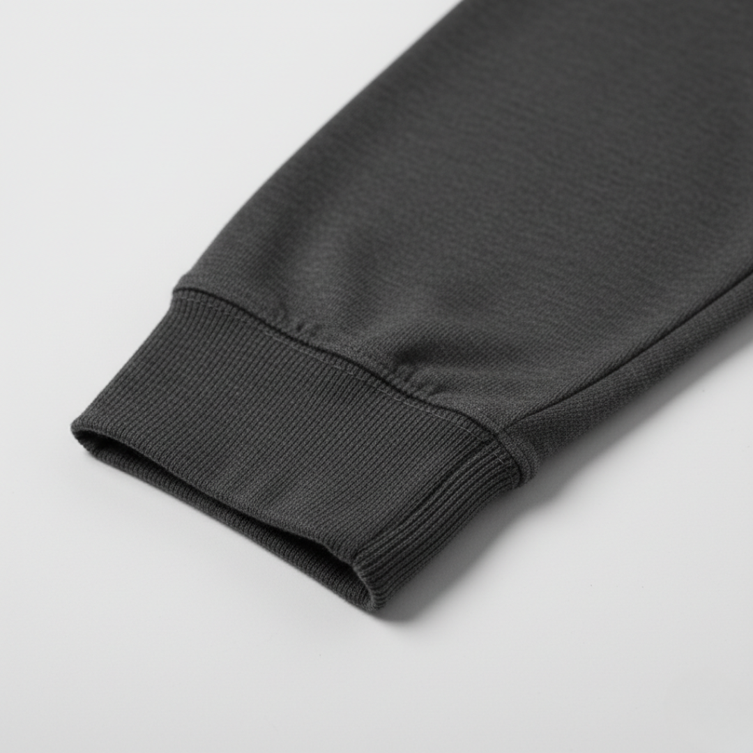 Camiseta de hombre con cuello tipo polo y mangas largas acanaladas