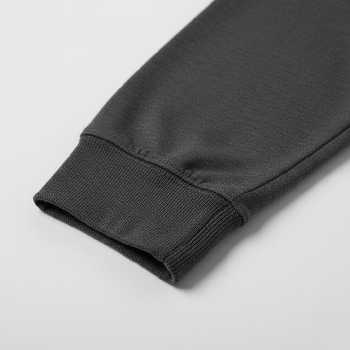 Camiseta de hombre con cuello tipo polo y mangas largas acanaladas