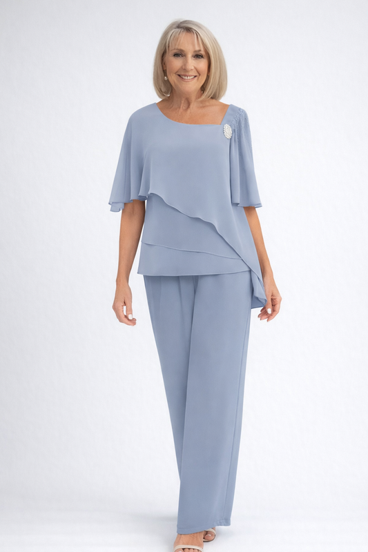 Ensemble femme 2 pièces blazer ajusté pantalon manches longues formel