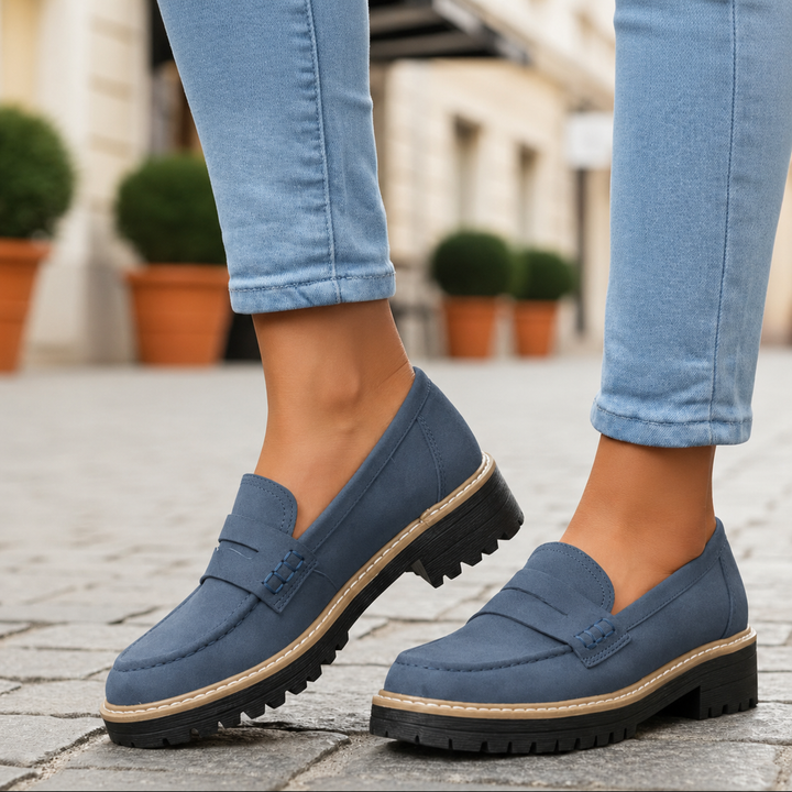 Mocasines ortopédicos para mujer con plantilla acolchada y ajuste ergonómico