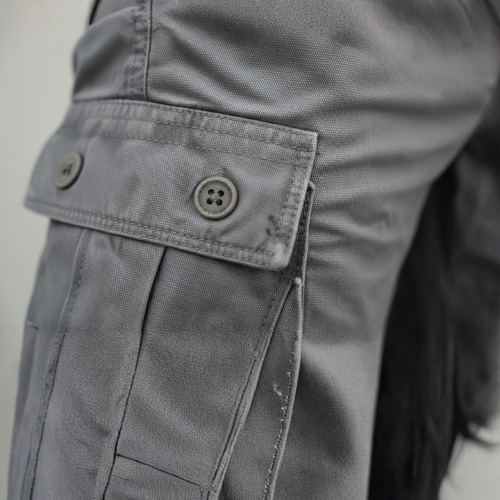 Men’s Cotton Cargo Shorts with Multiple Pockets Adjustable Waist