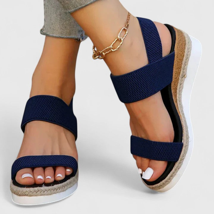 Sandalias ortopédicas para mujer con correa ajustable, soporte para el arco, suela acolchada y punta abierta