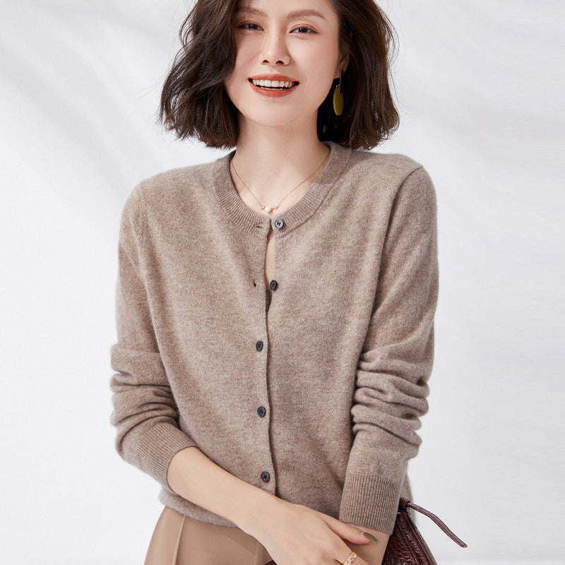 Sweater Button Up Mink Regular Fit Womens