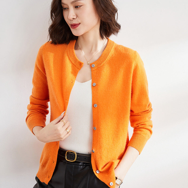 Sweater Button Up Mink Regular Fit Womens