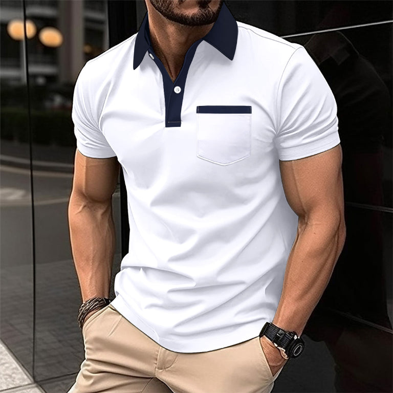 Polo de manga corta para hombre | Bolsillo en el pecho