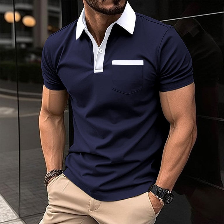 Polo de manga corta para hombre | Bolsillo en el pecho