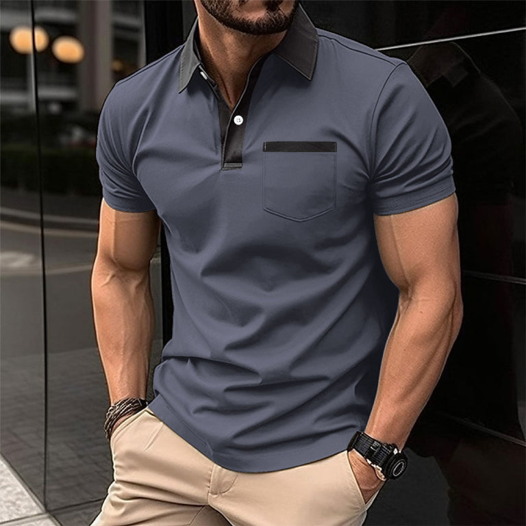 Polo de manga corta para hombre | Bolsillo en el pecho