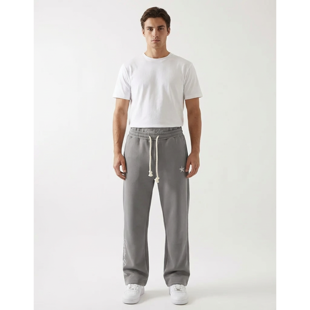 Unisex Joggers Baggy Fit Elastic Waist Drawstring Pockets Casual