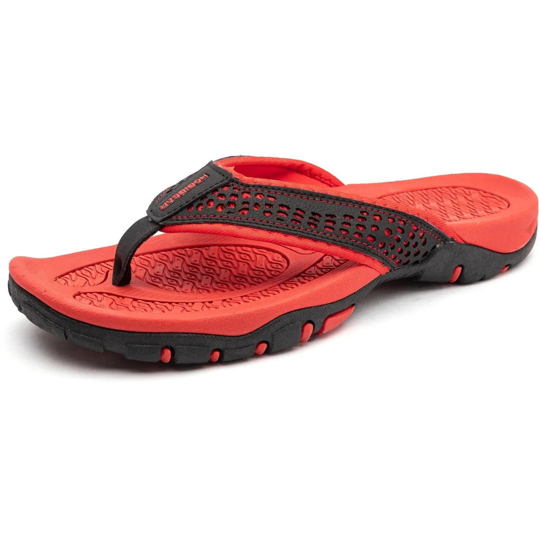 Chanclas para hombre de nobuk sintético, resistentes al agua, con soporte para el arco, plantilla acolchada y suela antideslizante – Casual para playa