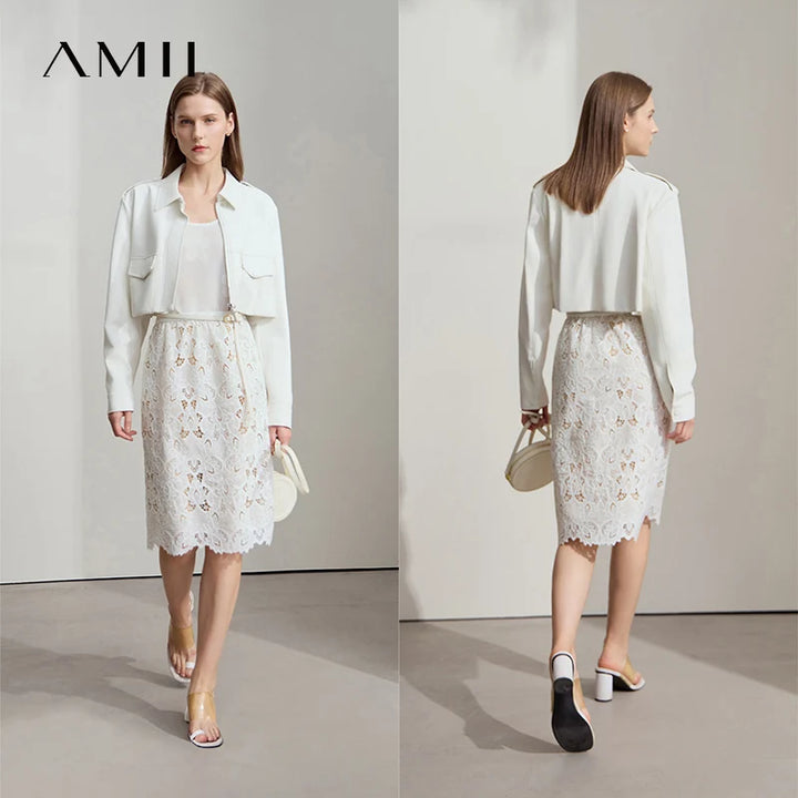 Women's Midi Dress Lace Embroidered Floral Short Sleeve Office Summer Wear