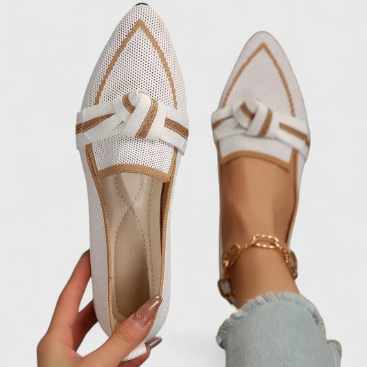 Mocasines para mujer de malla tejida con puntera puntiaguda y plantilla cómoda – Casual