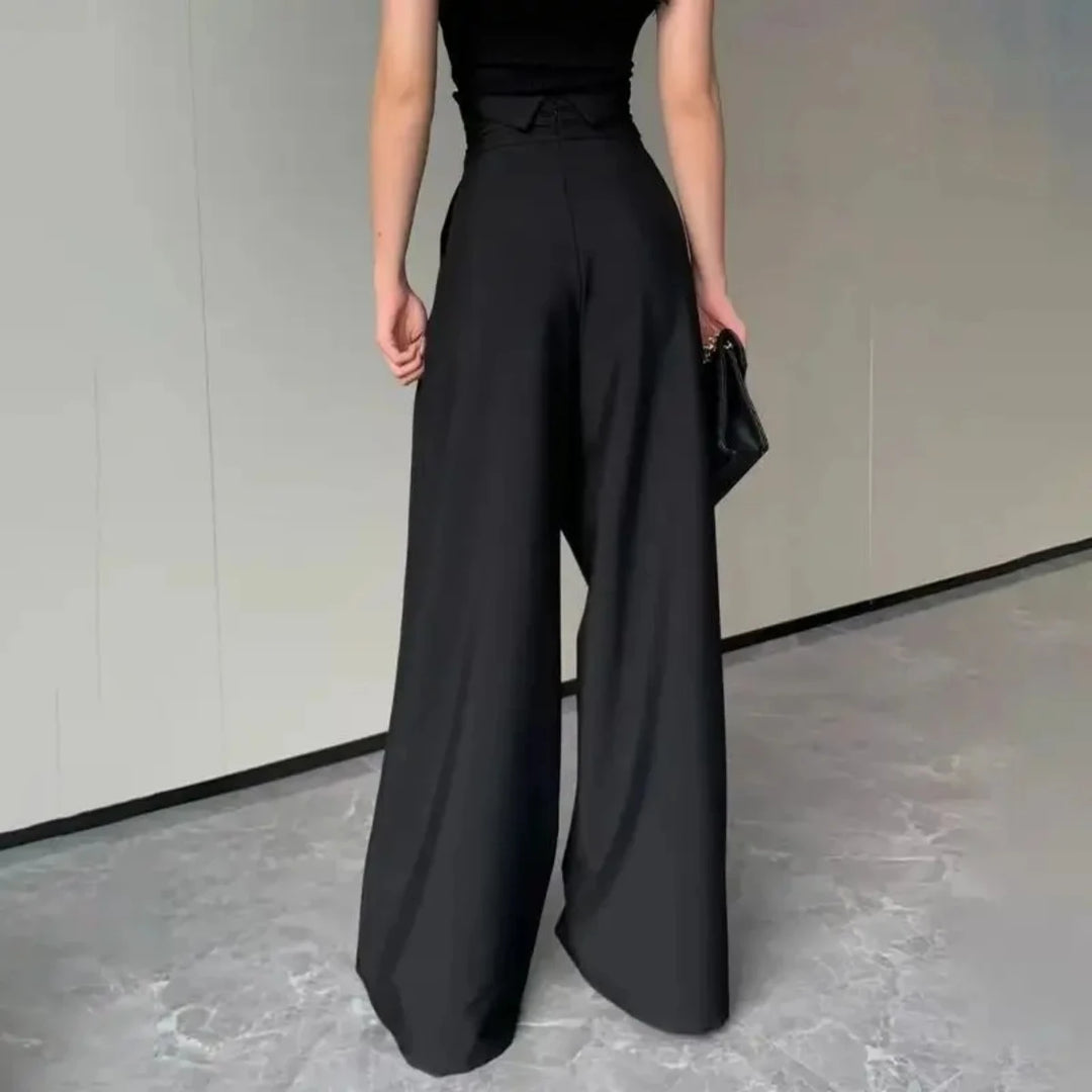 Women's Pants Wide Leg High Waist Straight Fit Casual Office