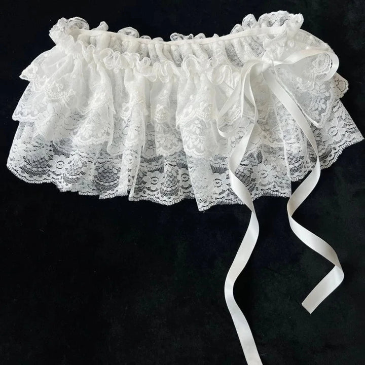 Falda de encaje para mujer con malla floral, dobladillo irregular, capa superpuesta transparente, casual