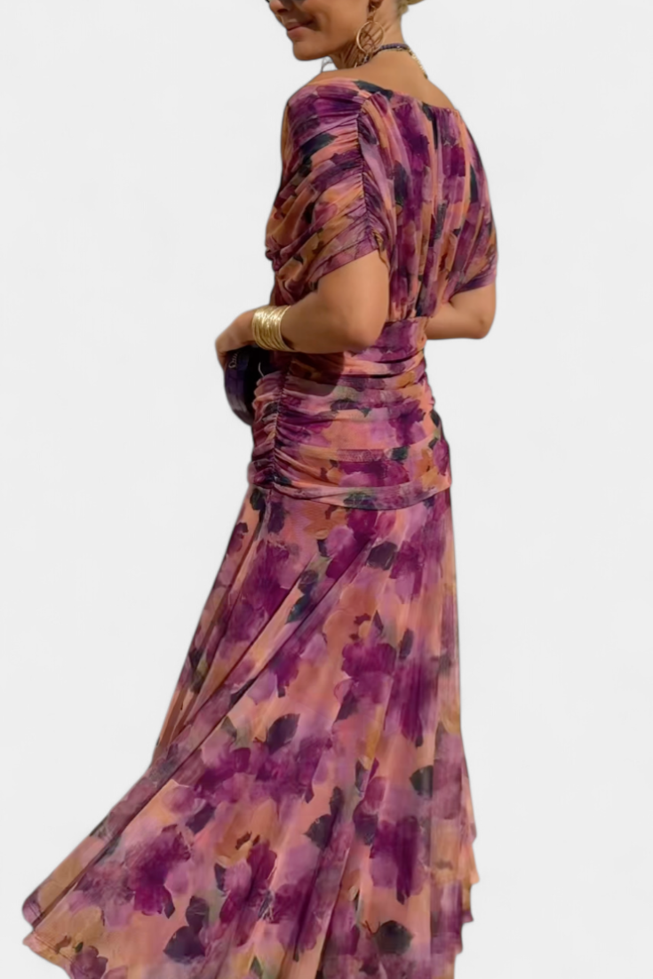 Vestido de mujer floral de manga larga para ceremonia
