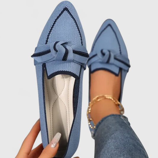 Mocasines para mujer de malla tejida con puntera puntiaguda y plantilla cómoda – Casual