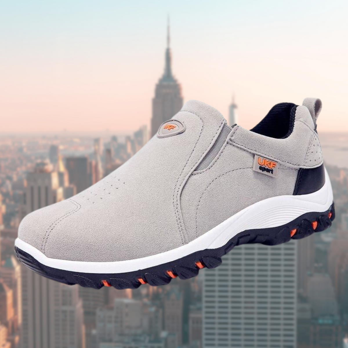 Zapatos para hombre sin cordones con suela acolchada, entrada elástica, antideslizantes, casuales