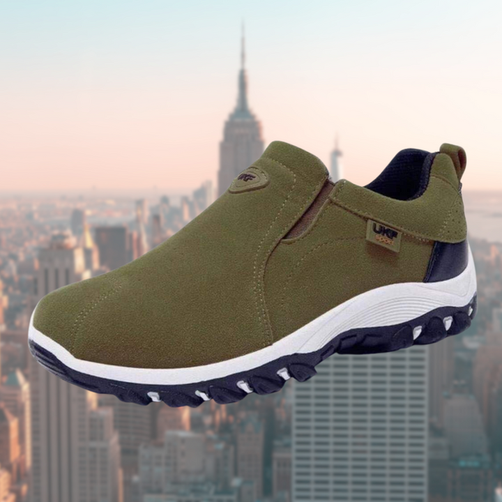 Chaussures homme à enfiler semelle coussinée entrée élastique antidérapantes décontractées
