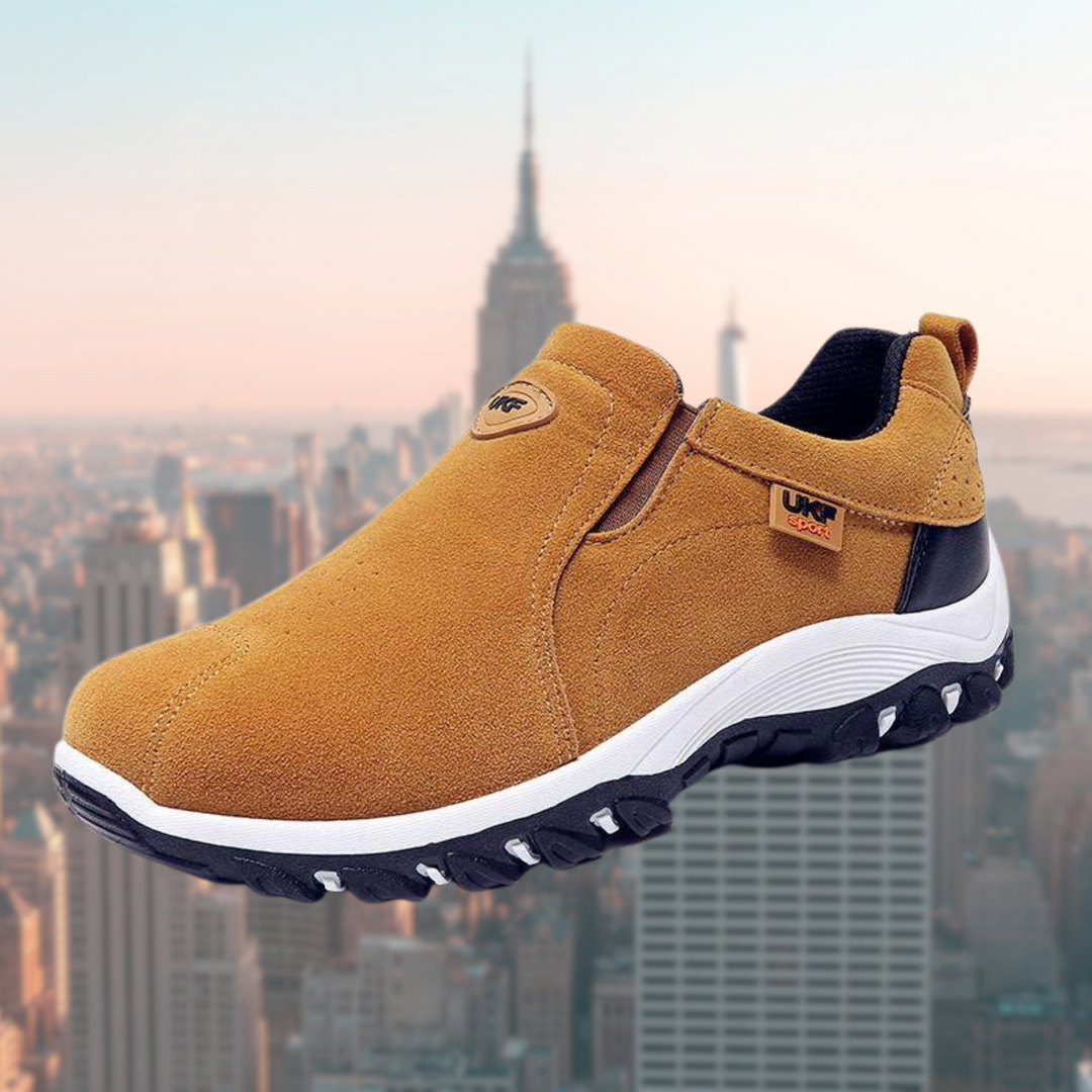Chaussures homme à enfiler semelle coussinée entrée élastique antidérapantes décontractées