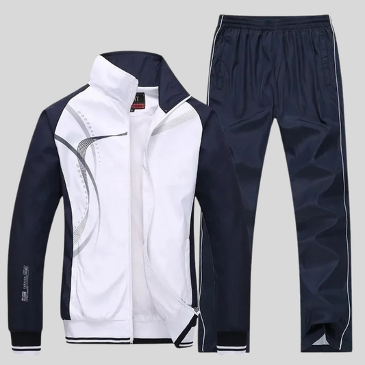 Conjunto deportivo para hombre con chaqueta ligera con cremallera y pantalones con cintura elástica