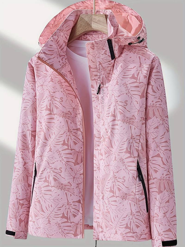 Women's Jacket Waterproof Hooded Long Sleeve Zip Up Windproof