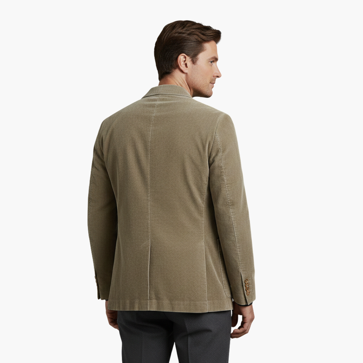 Men's Blazer Notch Lapel Button Closure Long Sleeve Formal