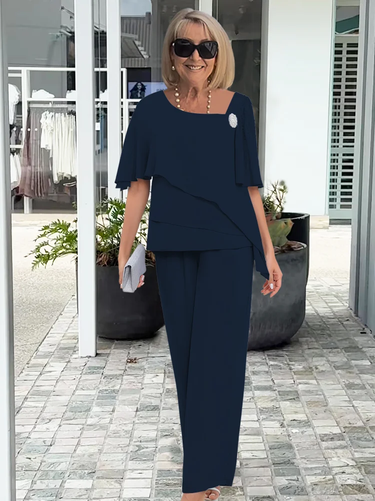 Ensemble femme 2 pièces blazer ajusté pantalon manches longues formel