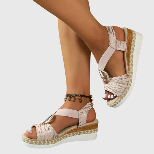 Sandalias para mujer con plantilla anatómica de cuero