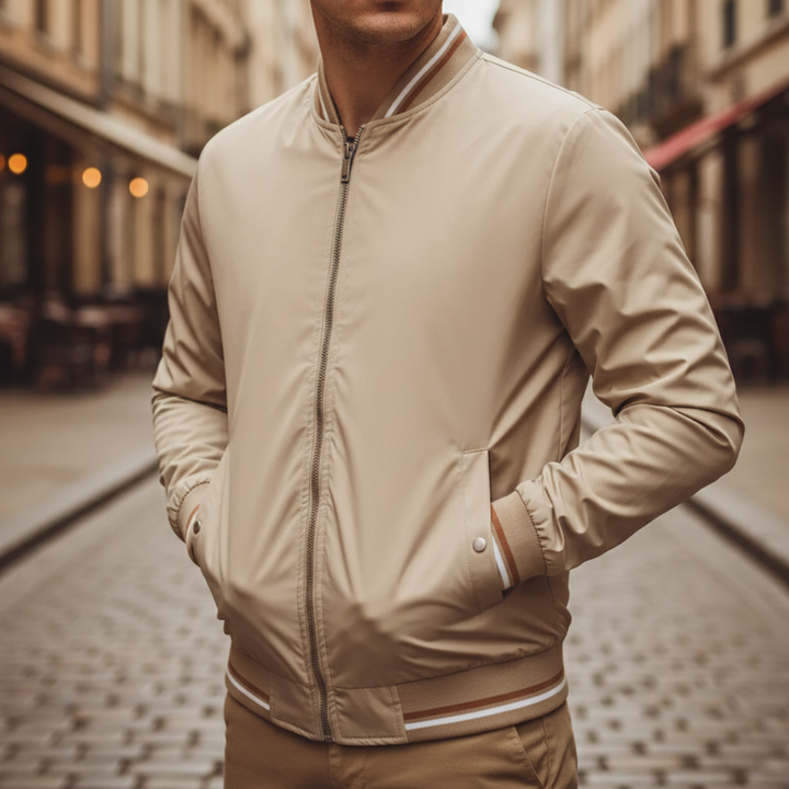 Veste aviateur zippée légère pour homme
