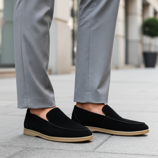 Mocasines ortopédicos para hombre de ante sintético sin cordones