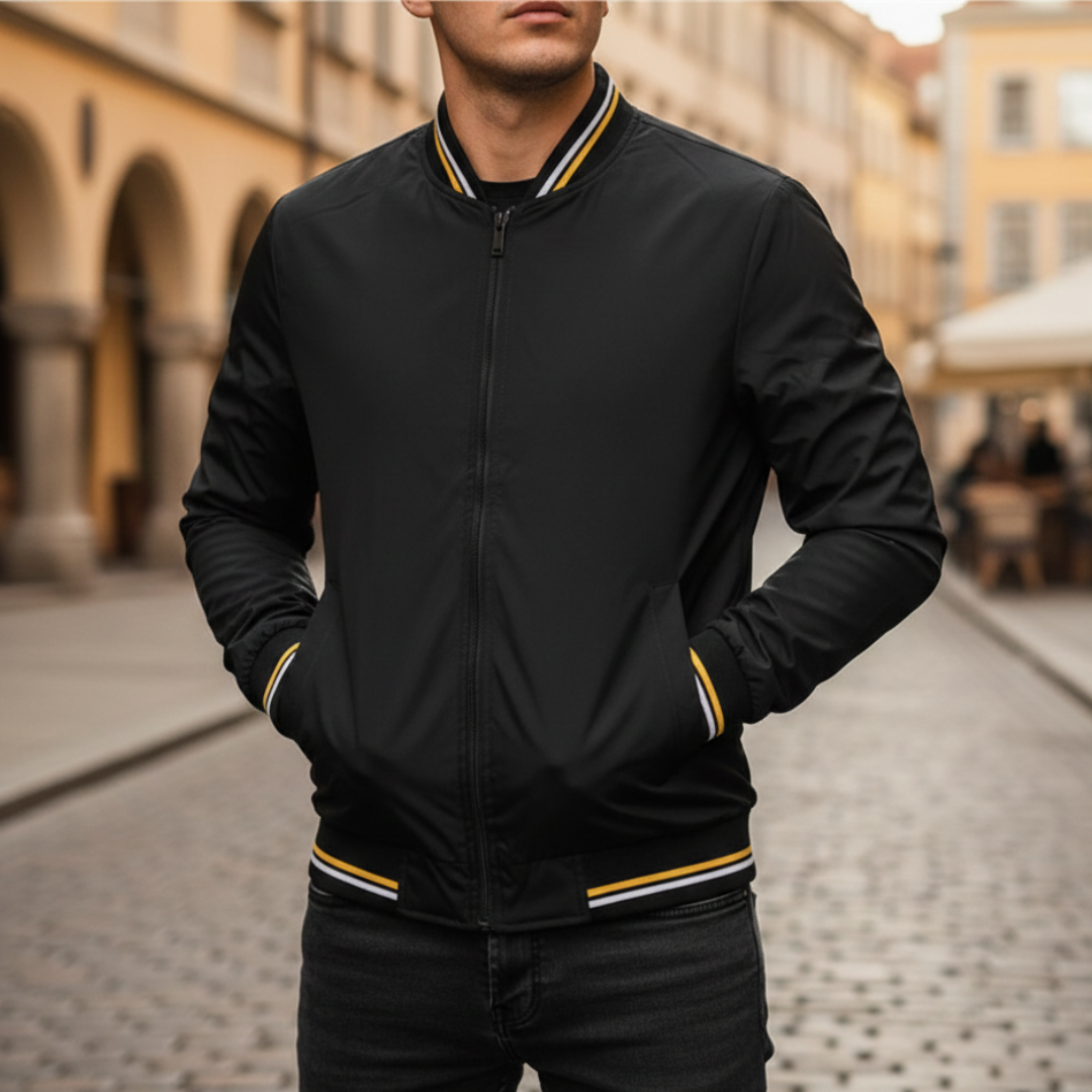 Veste aviateur zippée légère pour homme