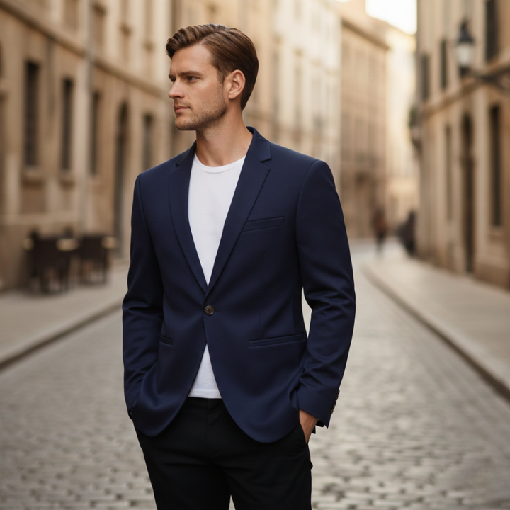 Blazer Jacket Single Button Tailored Fit Mens