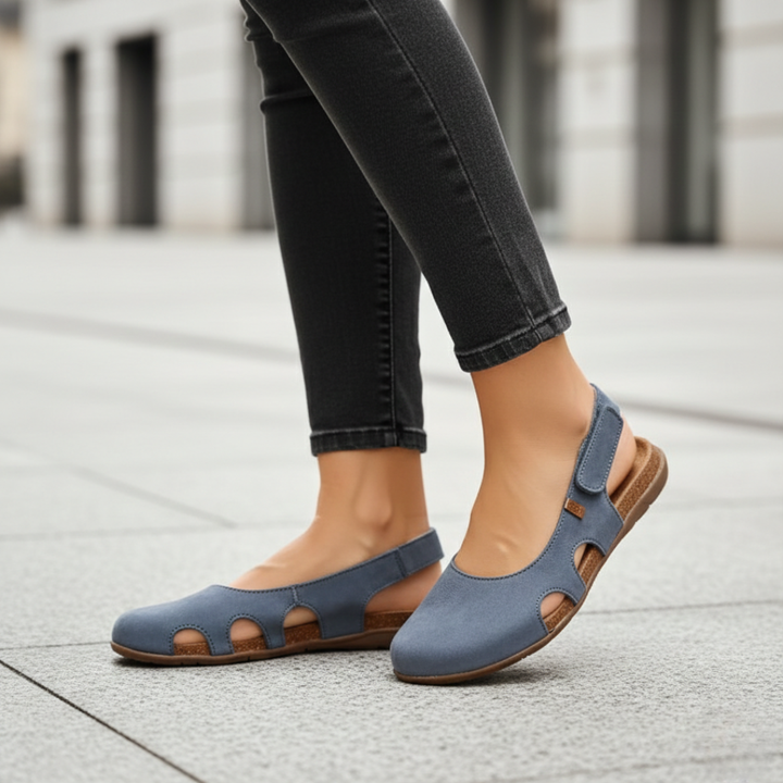 Sandales orthopédiques pour femmes, bout fermé, bride arrière