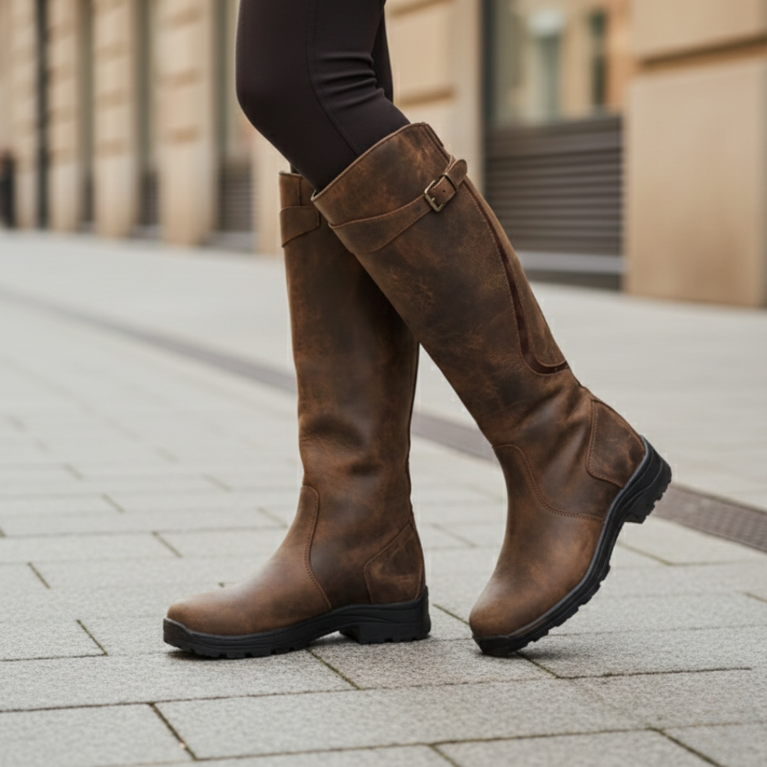 Orthopedic Boots Knee High Waterproof Vegan Leather Womens