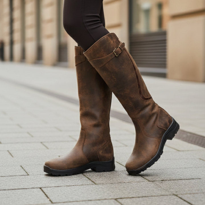 Orthopedic Boots Knee High Waterproof Vegan Leather Womens