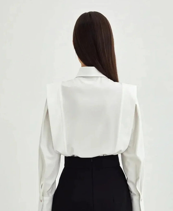 Women's Shirt Square Neck Button-Up Multi-Color