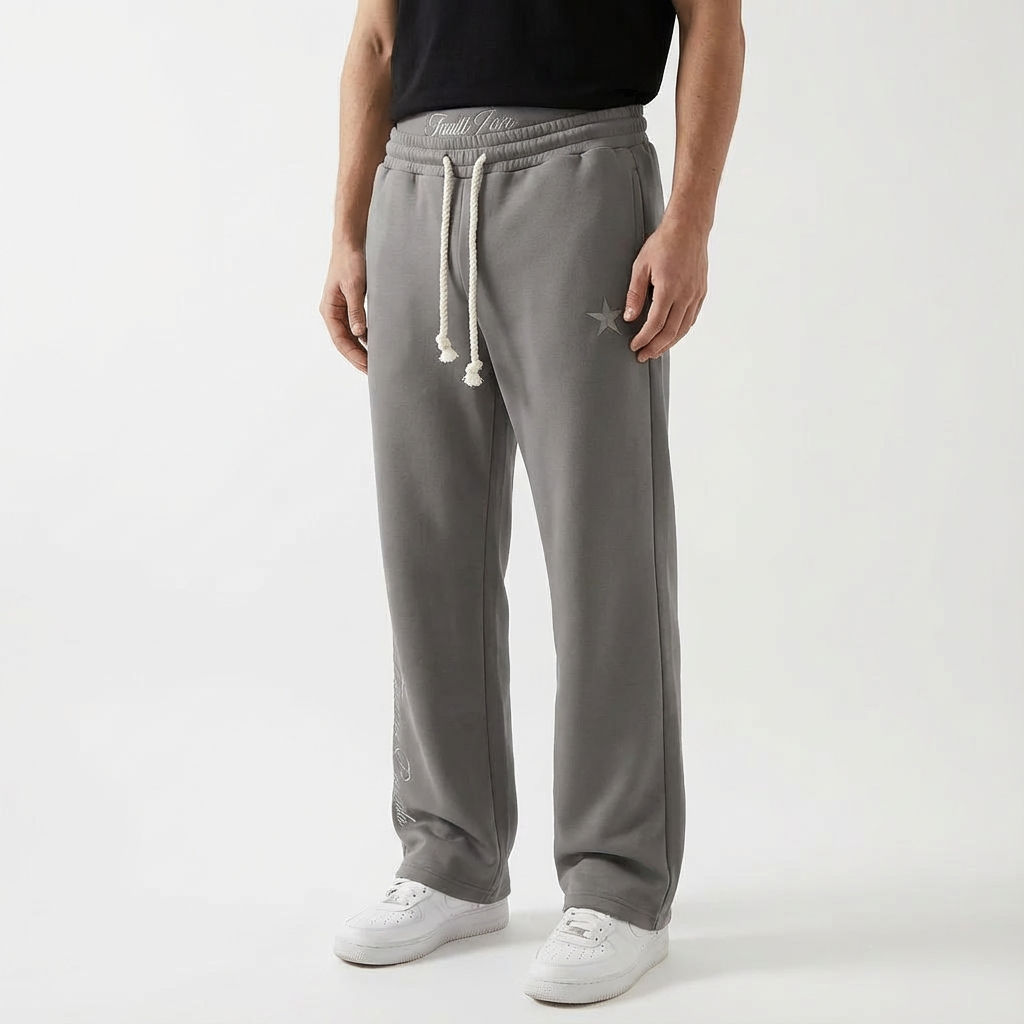 Unisex Joggers Baggy Fit Elastic Waist Drawstring Pockets Casual