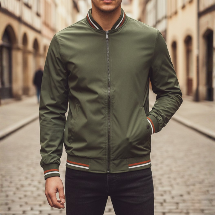 Veste aviateur zippée légère pour homme