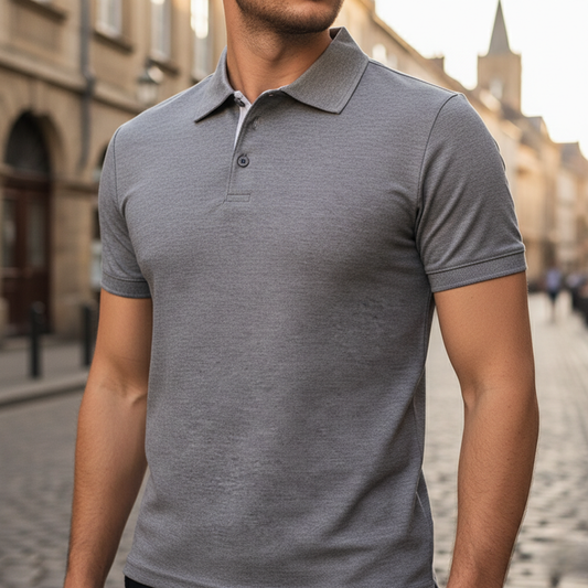 Camiseta de hombre con mangas cortas y cuello tipo polo