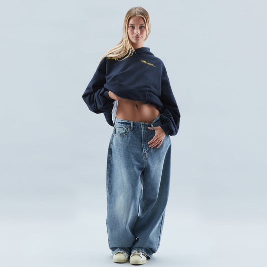Sweat à capuche unisexe en mélange de coton, manches longues, poignets élastiques