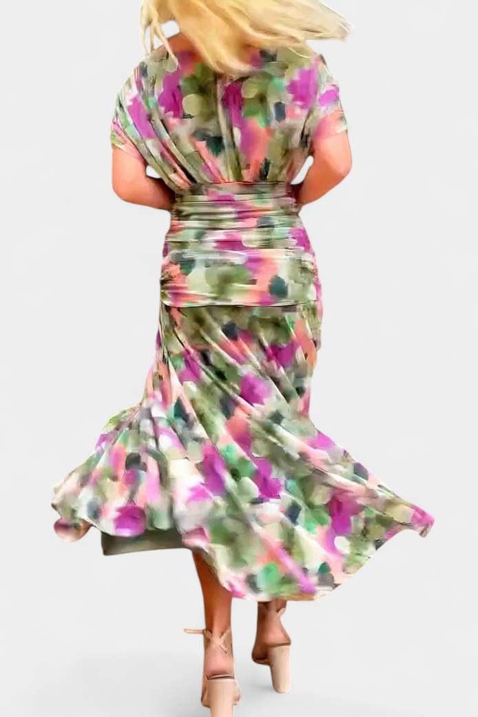 Vestido de mujer floral de manga larga para ceremonia