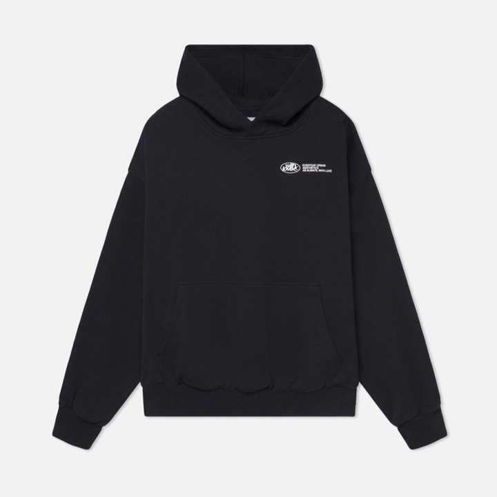Unisex Hoodie Cotton Blend Long Sleeve Pullover Elastic Cuffs