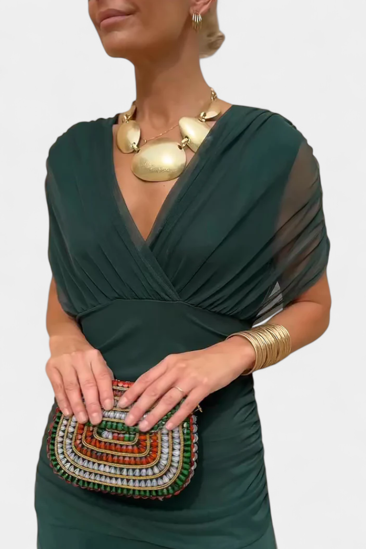 Vestido de mujer floral de manga larga para ceremonia