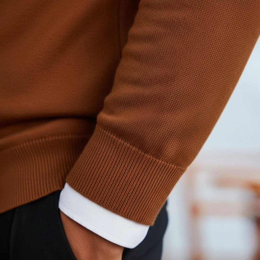 Men’s Mixed Fabric Cardigan