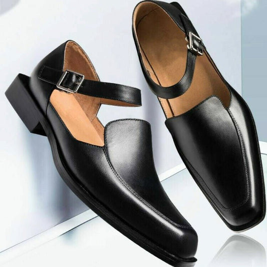 Men's Ankle Strap Leather Sandals | Closed Toe Hero